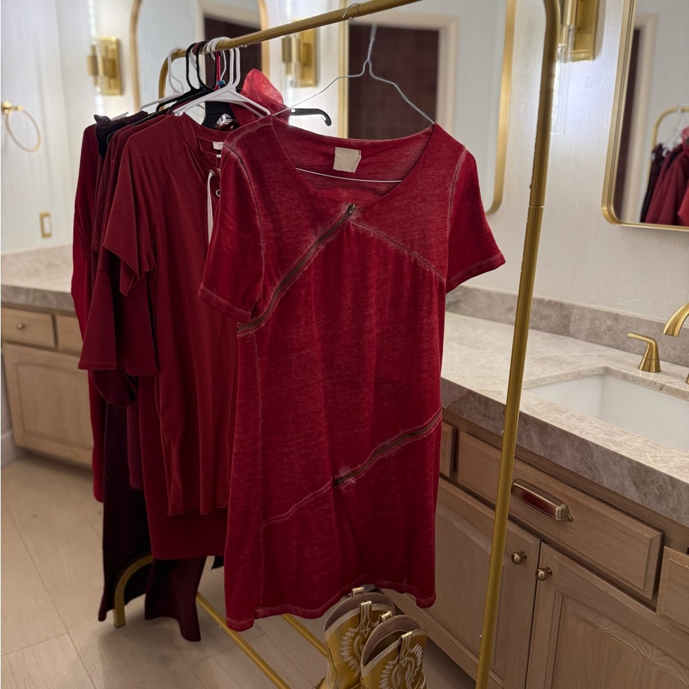 Red Short Sleeve Dress
